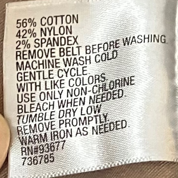 Modern Fit Straight Leg Taupe Cropped Pants Sz 4 - Picture 7 of 8